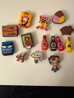 Assorted Mexican Crocs Charms - Multicolor